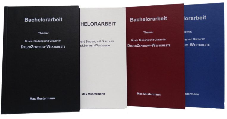 Hardcoverbindungen für Abschlussarbeiten