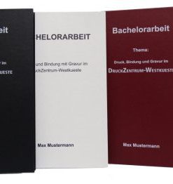 Hardcoverbindungen für Abschlussarbeiten